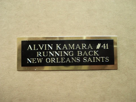 Alvin Kamara Football Card New Orleans Saints Card Plaque Nameplate 1" X 3" Cover