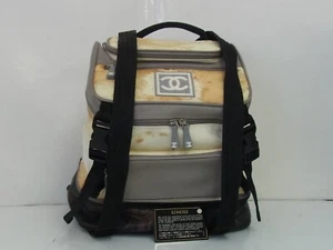 Auth DZ45 Chanel Sport Line Backpack with Card Outside Material Aging from Japan - Picture 1 of 24