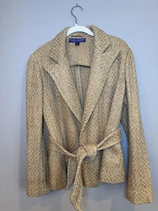 Ralph Lauren Purple Label Linen Cotton Women's Jacket Size 6 Made In Italy - Picture 1 of 4