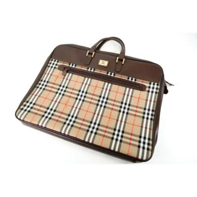 Auténtica bolsa de ropa a cuadros vintage de Burberrys estuche viaje negocios usada de JPN Foto 1 de 4