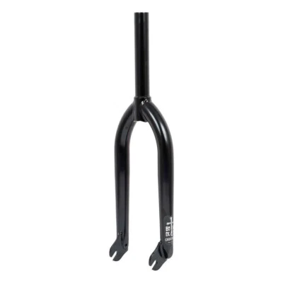 BONE DETH CRUCIFORX BMX FORK FORKS 100% CHROMOLY BLACK CHROME NEW - Image 1 of 4