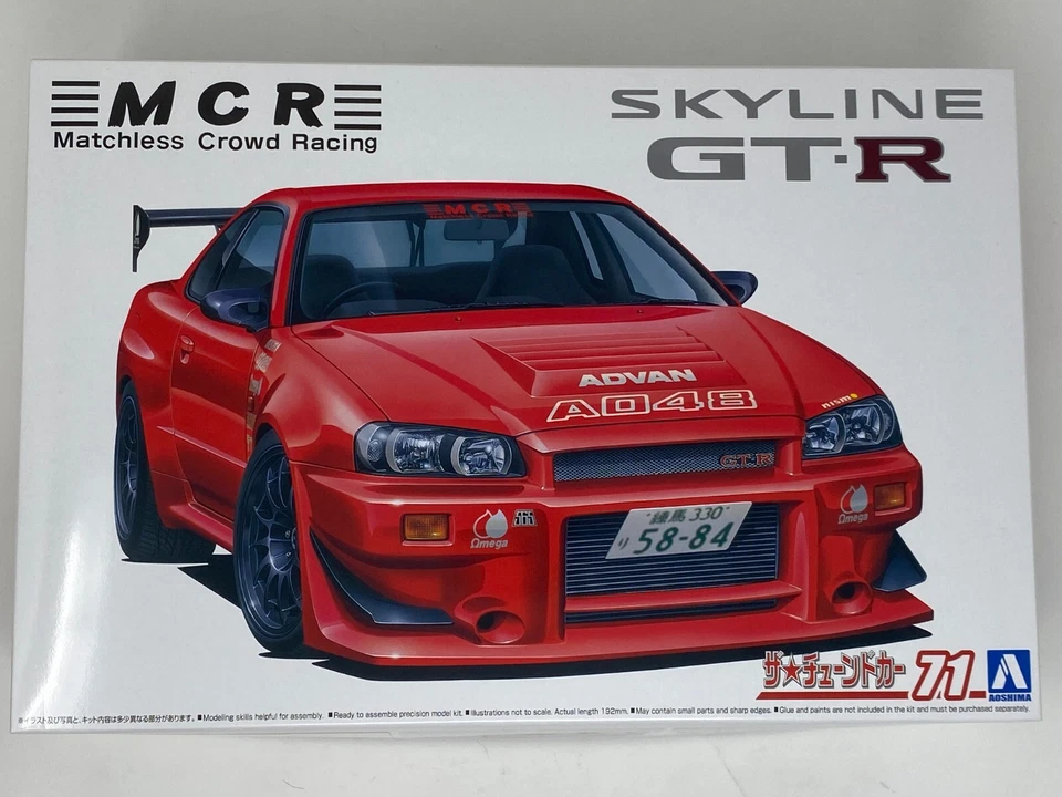 Aoshima 06351 MCR Nissan BNR34 Skyline GT-R Kit Montaggio 1/24