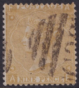 1867 GB Used Abroad CALLAO 'C38' 9d Straw Pl 4 AF SG110/Z50 Very Good Strike FU - Picture 1 of 1