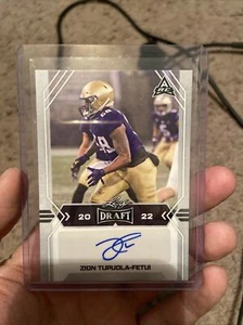 Silver Variant 2022 Zion Tupuola-Fetti Leaf Draft Auto Univ Washington Huskies - Bild 1 von 2