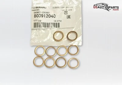 SET Of 10 - Genuine Subaru - Turbocharger Oil Line Gasket For Impreza WRX 85-24 - Image 1 of 4