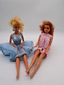 2 Vintage 1985 Barbie &The Rockers Diva Dolls Midge crazy hair homemade clothes - Picture 1 of 7