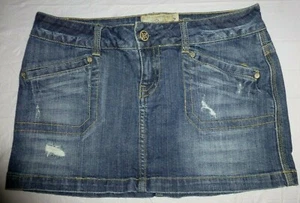 American Rag Cie Blue Denim Distressed Pocket Skirt S - Picture 1 of 4