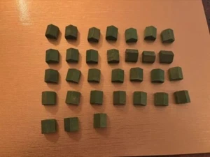 Invernaderos de madera originales del juego Monopoly de 1930 x31 antiguos coleccionables - Imagen 1 de 5