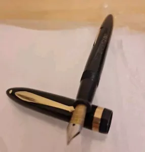 Vintage Sheaffer Lifetime Füllfederhalter Weißpunkt Vakuumfüllung schwarz -monogrammiert - Bild 1 von 7