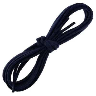 Les Lacets Français. Lacets plats et fins. 5mm, Coton. Bleu Marine - La Navale.