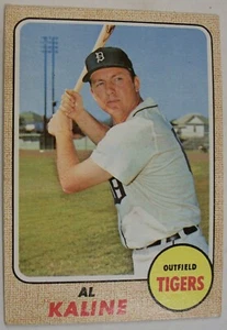 1968 TOPPS BASEBALL CARD AL KALINE TIGERS #240 SET BREAK BEL GRADO IP622g - Foto 1 di 3