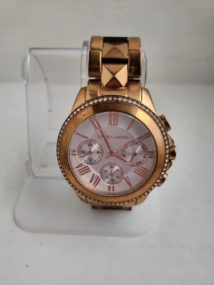 Relógio cronógrafo Vince Camuto VX9J ouro rosa aço manchado - Imagem 1 de 4