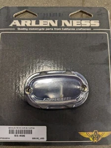 Arlen Ness - 03-406 - Rear Brake Master Cylinder Cover, Beveled Chrome - Picture 1 of 2