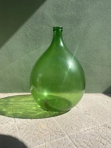 Grande damigiana in vetro verde soffiato – 50 litri Bocca Larga - Foto 1 di 6