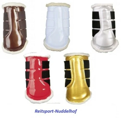 % HKM 4189 Gamaschen Comfort Lack gold weiß silber bronze rot -UVP €49,95 -NH - Bild 1 von 4