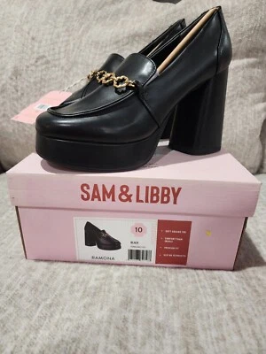 Mocasines de plataforma de tacón alto Sam & Libby talla 10 para mujer Foto 1 de 4