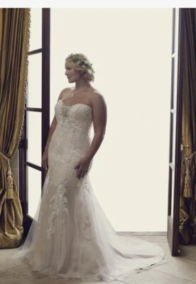 Casablanca Bridal Gown Lotus In Champagne / Ivory/ Silver Size 18 Style 2242 - Image 1 of 4