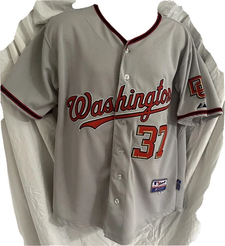 Authentic Majestic Stephen Strasburg #37 Washington Nationals Jersey Siz 50 Nats Cover