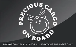 Baby on Board - Girl - Car Van Vinyl Sticker Decal - Choice of Colors -14 Colors - Picture 1 of 15