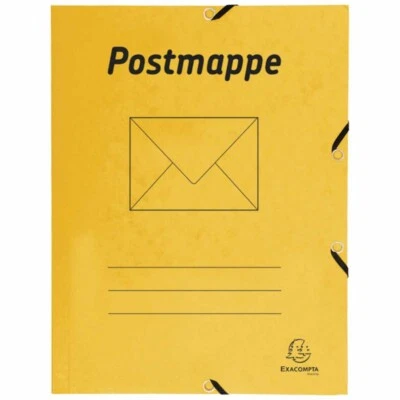 EXACOMPTA Gummizugmappe A4 Postmappe Karton gelb