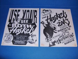 THE HASKELS CONCERT HANDBILL FLYERS FAN CLUB SENT STAMPED DATED 1979 PUNK,WIS. - Picture 1 of 5