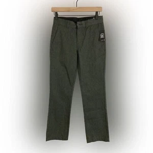 Volcom Vmonty Chino Pant Boys 27 Gray Twill Modern Fit Straight Leg Casual Dress - Picture 1 of 13