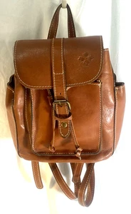 Patricia Nash braun italienisches Leder verstellbar Rucksack Handtasche Tasche verstellbar - Bild 1 von 21