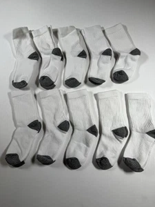 Amazon Essentials Unisex Kids and Toddlers' Cotton Crew Socks, 10 Pairs opened - Picture 1 of 4
