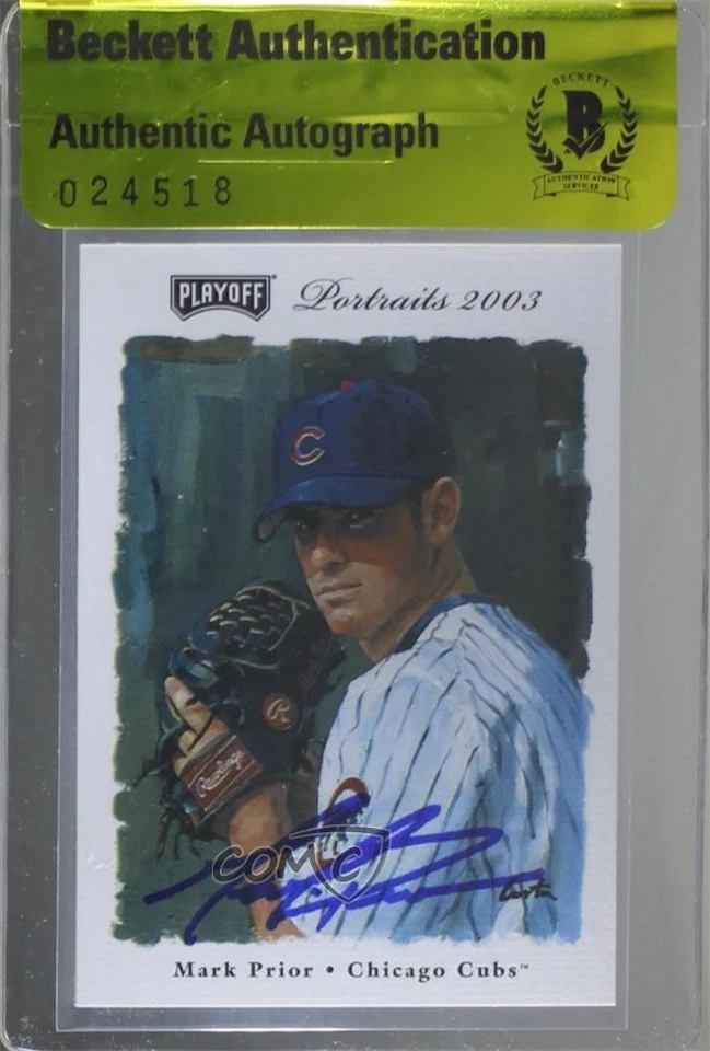 BAS 2003 Playoff Portraits Mark Prior #47 Authentic Auto - Image 1 of 2
