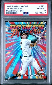 2025 Topps Chrome Power Players Jacob Wilson #PP22 PSA 10 - Picture 1 of 2