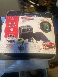 New Justin Case Ultimate Emergency Auto Safety Kit Jumper Cables First Aid Kit - Picture 1 of 3