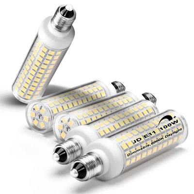 E11 Led Bulbs 120V 100W Halogen Candelabra Bulbs Equiva Dimmable,T3 T4 Mini B... - Image 1 of 4