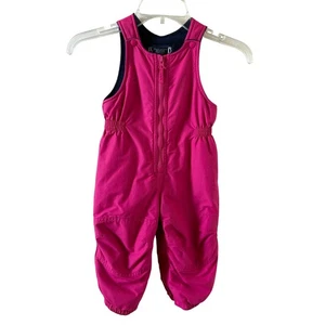 Lands End Kleinkind Mädchen heiß rosa Schnee Latzhose Größe 2T - Bild 1 von 5