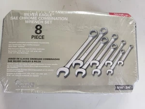 Silver Eagle SRC8SE 8 piece SAE chrome combination wrench set - Picture 1 of 3