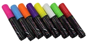 1 juego de marcadores de tiza limpiables 8 colores 10 mm ancho de escritura - Imagen 1 de 10