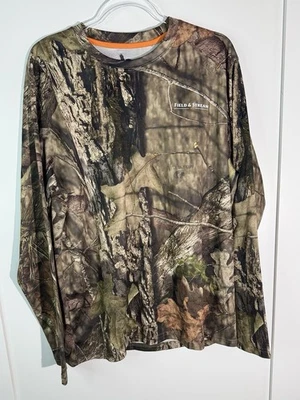 Field & Stream Men’s Long Sleeve Camo Shirt Size Large Hunting Outdoor Mossy Oak - Image 1 of 4