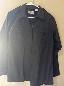 Mens 46R Flying Cross Dark Gray Long Sleeve Uniform Shirt NWOT - Picture 1 of 7