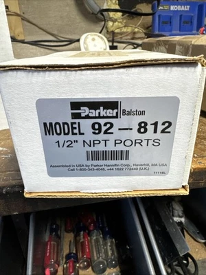 PARKER 92-812 PNEUMATIC FILTER, 1/2" NPT, 150 PSIG - NMP - Image 1 of 4