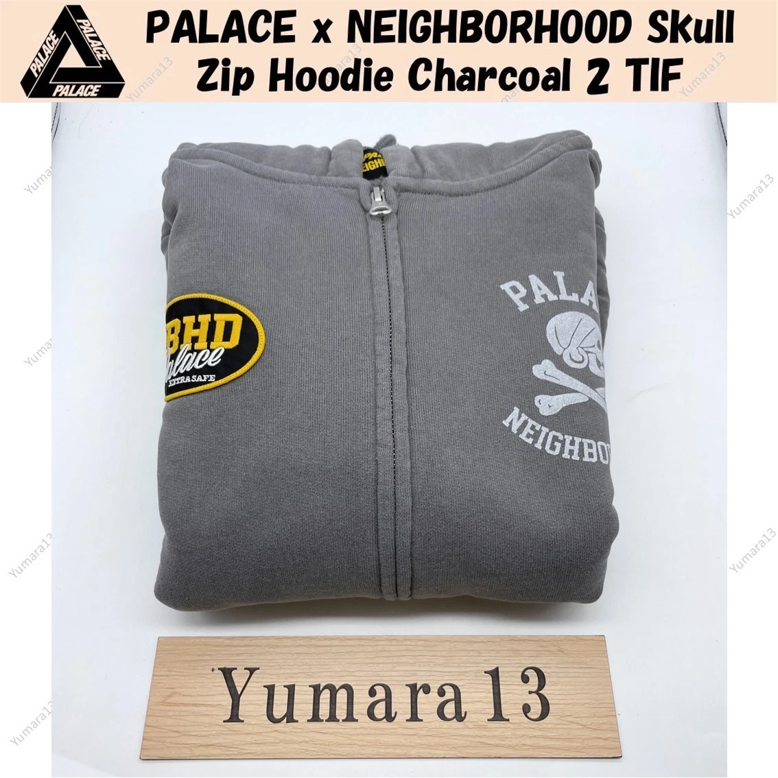 トップス PALACE NEIGHBORHOOD Skull Zip Hood PALACE x NEIGHBORHOOD Skull Zip Hoodie Charcoal 2 TIF | eBay
