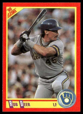 1990 Score Rob Deer Milwaukee Brewers #390 - Image 1 of 2