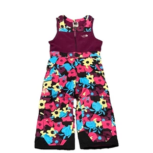 The North Face Mädchen Kleinkind 2T Schnee Latzhose HyVent lila rosa Blumen - Bild 1 von 12