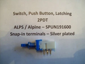 Push Button Switch, 2PDT, Latching, Pioneer, Carver MXR- 130, LOT of 20 - Picture 1 of 3