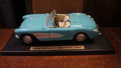 1957 Chevy Corvette- Blue / White 1:18 - NO BOX - Image 1 of 4
