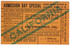 1910 Comic PC:Admission Day Special, Over Bear State & Golden West R.R. - SF