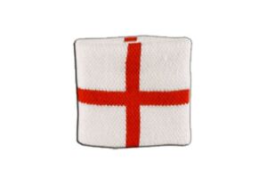 Schweißband Fahne Flagge England St. George 7x8cm Armband für Sport 2er Set