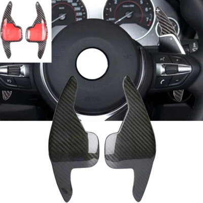 Extensión de paleta de cambio de dirección de carbono real negra para 13-20 F32 F36 Foto 1 de 2