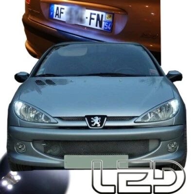 Para Peugeot 206-2 Bombillas LED Anti Error Matrícula Luces de Posición - Imagen 1 de 3