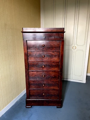 Chiffonnier ou cassier de bureau 1840 - 60 du 19ème siècle en état correct - Photo 1/4