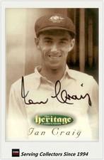 1996 Futera Cricket Heritage Collection Signature Card NO38 Ian Craig