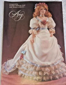Vintage advertising print ad Doll Amy Little Woman  1987 ad Franklin Heirloom - Picture 1 of 1